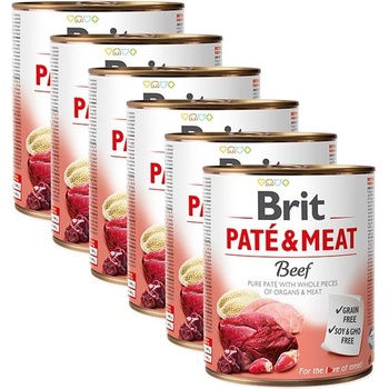 Brit Консерва Brit Paté & Meat Говеждо 6 x 800 г