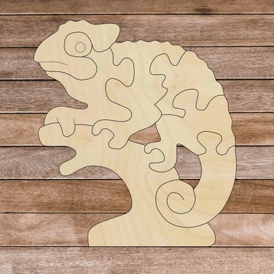 Sentop H014 4128-63600 Drevená montessori vkladačka pre deti - CHAMELEÓN