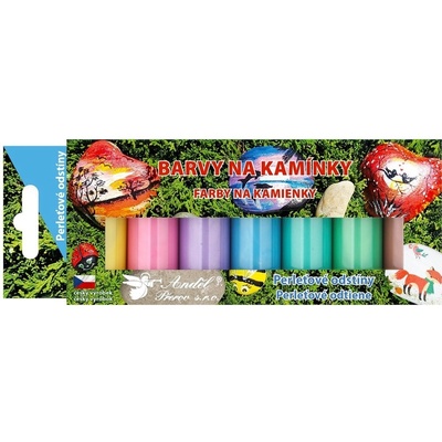 Sada barev na světlý textil svítící ve tmě 7x15g + šablony