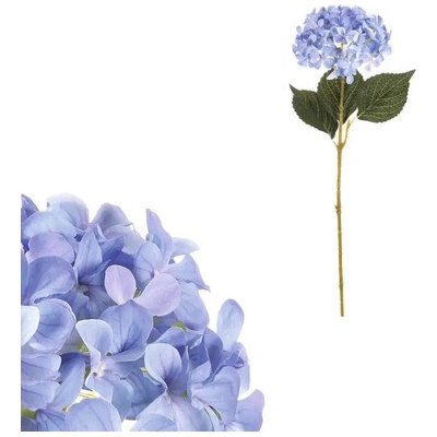 Umelá kvetina hortenzie tmavo modrá 75 cm