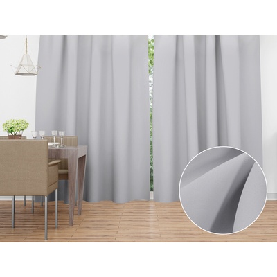 Biante Dekoračný záves Rongo RG-016 Svetlo sivý 140x140 cm
