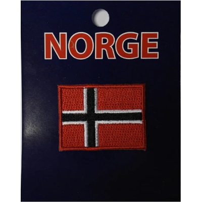 Nášivka NORGE, norská vlajka 4x3 cm