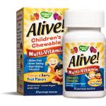 Alive Alive! Children' s Chewable Multi-Vitamin / Алайв! Мултивитамини за деца x 30 дъвчащи таблетки Nature’s Way (15781)