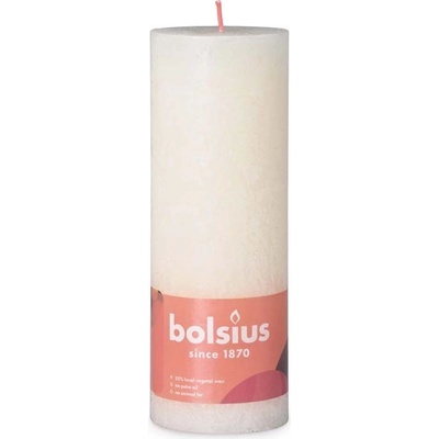 Bolsius Rustic Shine 68x190mm Soft Pearl krémová