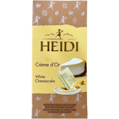 Heidi Créme d'Or White Cheesecake Bílá s náplní se sušenkami a jogurtovým práškem 90 g
