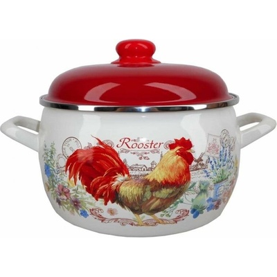 Metalac Hrnec Smaltovaný hrnec Prince s poklicí kohout 22 cm 5 l P2-22-51