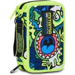 Mitama Fluo Monster ученически несесер с 3 ципа, ПЪЛЕН