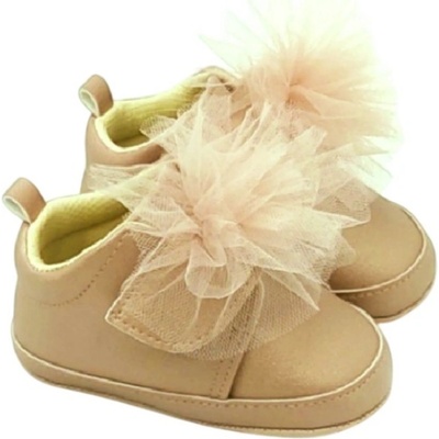 Funny Baby Бебешки буйки Funny Baby - Premium, размер 19, 11-15 м, балерина, златисти (7060-43)