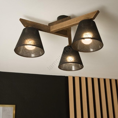 Brilagi - LED плафониера ANTHONY 3xE14/40W/230V дъб/орех/черна (BG1454)