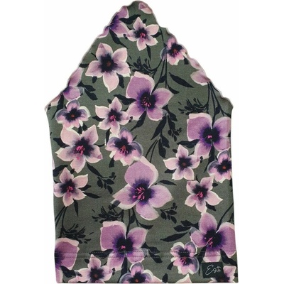 ESITO Dívčí šátek na hlavu Purple flower zelená