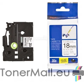 Image 1 of Brother Tape Black on White, Flexible Brother TZE-FX241