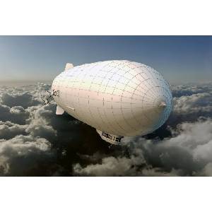 DIMEX ART Флизелинов фототапет бял дирижабъл 375 x 250 см