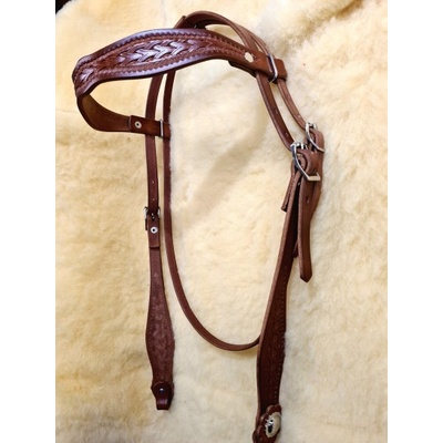 MONTANA westernová s širokou zdobenou čelenkou sv.hnědá – Zboží Dáma