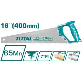 Image 1 of TOTAL Трион ръчен с 2k дръжка total, 7 tpi (total hand saw 7tpi)
