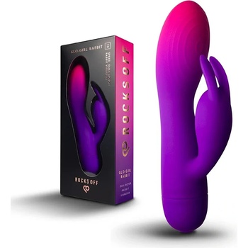 Вибратор за двойна стимулация, компактен, 17, 1см. - Glo-Girl Rabbit (ROCKS00448)