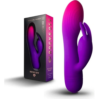 Вибратор за двойна стимулация, компактен, 17, 1см. - Glo-Girl Rabbit (ROCKS00448)