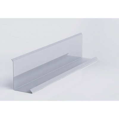 Lemování zdí klasik r.š.200mm pozinkované Lakované RAL 9006 stříbrná s folií dl.2m