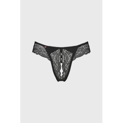 Obsessive Еротични прашки Obsessive Miamor с отворено дъно (MiamorCrotchlessThong_tan)