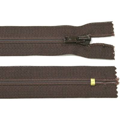 Spirálový zip no.5 nerozepínací 16cm tmavě hnědý