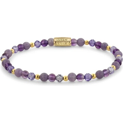 REBEL & ROSE náramok Purple Glam Rocks Party RR-40174-G