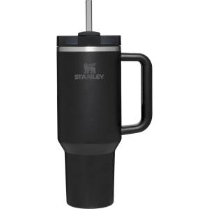 STANLEY Черен термос със сламка от неръждаема стомана 1, 18 l Quencher H2.0 FlowState Tumbler Black - Stanley (100000144325)