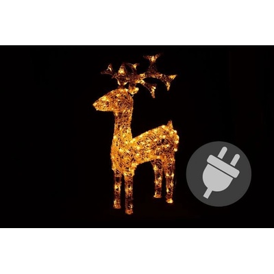 Nexos 5951 Vianočná LED dekorácia - sob - 100 cm, teple biela