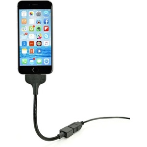 Fuse Chicken Стоманен Lightning кабел и док станция с клипове и удължител за iPhone, iPad, iPod с Lightning - Fuse Chicken Bobine Blackout Everywhere Mount