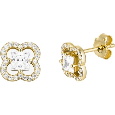 Preciosa Pozlacené pecky Čtyřlístek Lucky Leaf Royal Lagoon 5439Y00