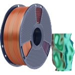 SUNLU Silk PLA+ Tri-Color Orange Blue Green - 1, 75 mm / 1000 g (6933582315719)