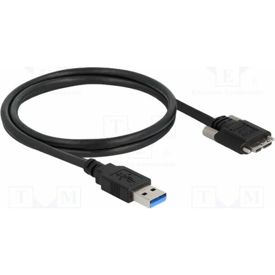 Delock 87799 USB A vidlice USB B micro vidlice zlacený 1m černý