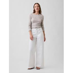 GAP Дънки Mid Rise Wide-Leg GAP GAP | Byal | ЖЕНИ | 26REG