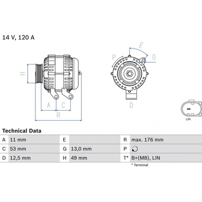 Alternátor BOSCH 0 986 082 220
