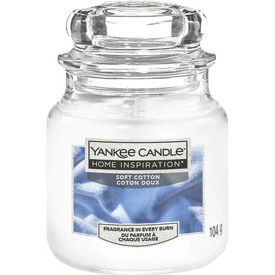 Yankee Candle Vonná sviečka Soft Cotton, mäkká bavlna, 104 g, 1613619E
