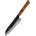 HARAHU Дамаски кухненски нож ZE-37430 - Santoku / Кафяв KP37430