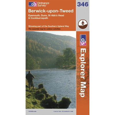 Berwick-upon-Tweed 1:25.000 turistická mapa OS #346