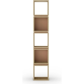 Marckeric Библиотека от декор от дъб в тухлен и естествен цвят 32x167 cm Lofty - Marckeric (18099)