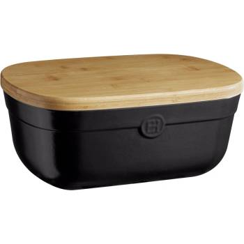 Emile Henry Керамична кутия за хляб с дъска за рязане "bread box" - цвят трюфел (eh 8750-71)
