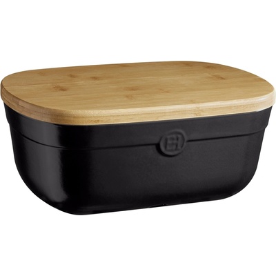 Emile Henry Керамична кутия за хляб с дъска за рязане "bread box" - цвят трюфел (eh 8750-71)