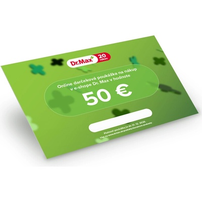 Darčeková poukážka Dr. Max - 50€