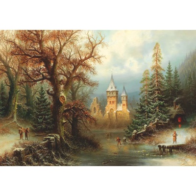 D-Toys - Puzzle Albert Bredow - Romantic Winter Landscape - 1 000 piese