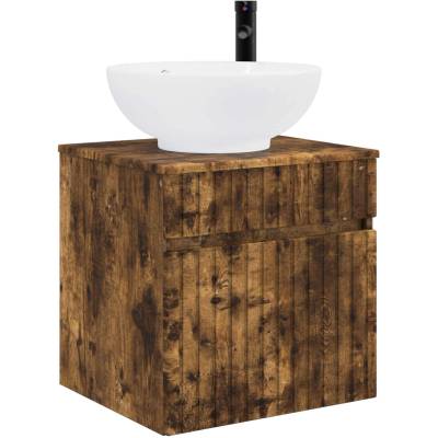 vidaXL Мивка за стена Опушен дъб 49 x 44, 5 x 66, 5 см (890607)