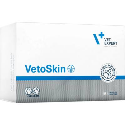 VetExpert VetoSkin kapslí přípravek na kůži a srst pro psy a kočky 60 tablet
