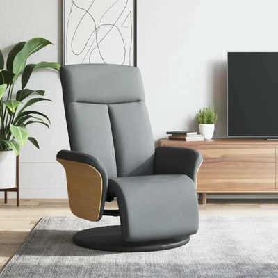vidaXL 356521 Polohovací s podnožkou světle šedé textil