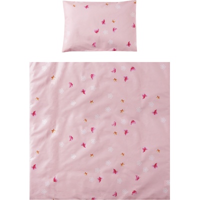Lorelli Eva Спален комплект за мини-кошара Пеперуди розов 5 части 20801145801