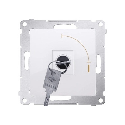 Kontakt-Simon Simon 54 dvoupolohový spínač s klíčem 5A 250V bílý DW1K.01/11