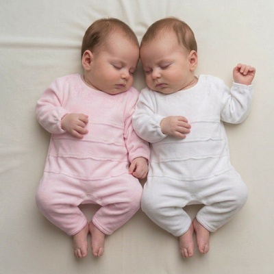 Baby Service Bavlněná kombinéza Voda růžová