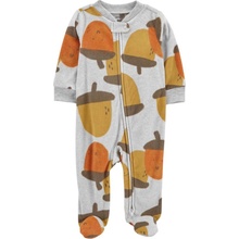 CARTER'S Overal na zip fleece Sleep & Play Acorns chlapec NB