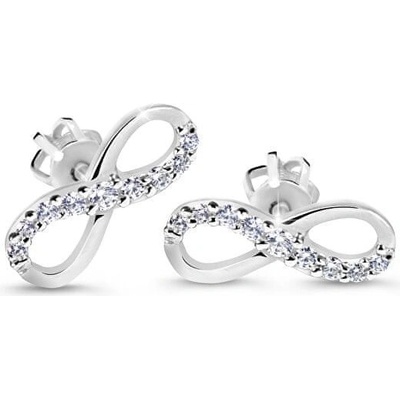 Cutie Diamonds náušnice z bieleho zlata s briliantmi v tvare nekonečna DZ60149-30-00-X-2