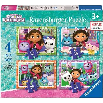 Image 1 of Ravensburger Пъзел Ravensburger от 24 части 4 в 1 - Къщичката за кукли на Габи (3143)