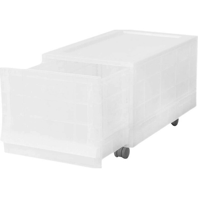 Modulárny úložný box Wave Junior Mist s kolieskami 43,4 x 27,2 x 22 cm, úzky - 1 zásuvka - kolieska